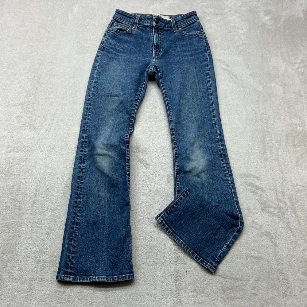 Vintage Gap Flare Jeans Womens 0 Regular Blue Stretch Denim Mid Rise Medium Wash